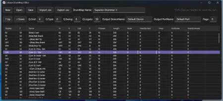Cubase DrumMap Editor