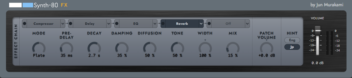 High-quality effects, including four independent choruses
