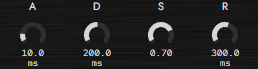 Knob example (ENV-1 ADSR)