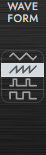 Waveform selector example (VCO-1 WAVE FORM)