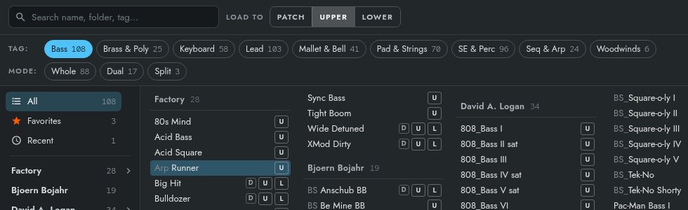 LOAD TO set to UPPER